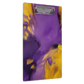 Purple and Gold Abstract Klemmbrett (Rechts)