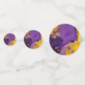 Purple and Gold Abstract Konfetti (Vorderseiten)
