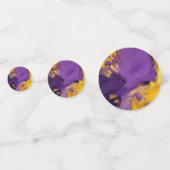 Purple and Gold Abstract Konfetti (Rückseiten)