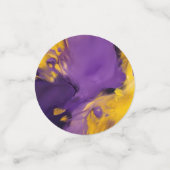 Purple and Gold Abstract Konfetti (Klein Vorderseite)