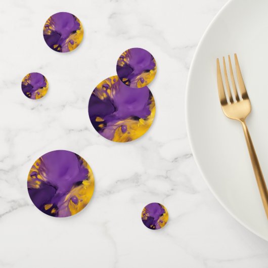 Purple and Gold Abstract Konfetti (Gruppe)