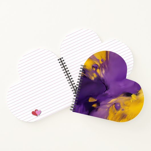Purple and Gold Abstract Notizblock (Innenseite)