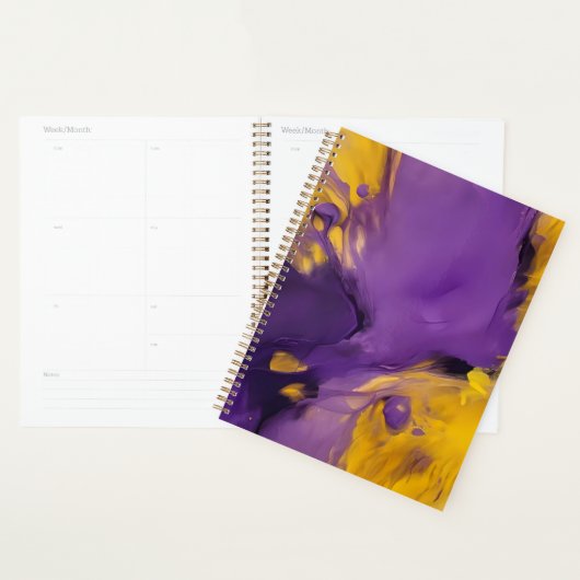 Purple and Gold Abstract Planer (Anzeige)