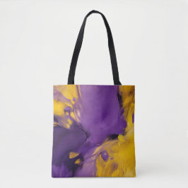 Purple and Gold Abstract Tasche