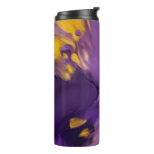 Purple and Gold Abstract Thermosbecher (Nach links gedreht)