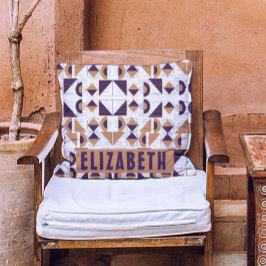 Purple and gold Aesthetic abstract Pattern Kissen