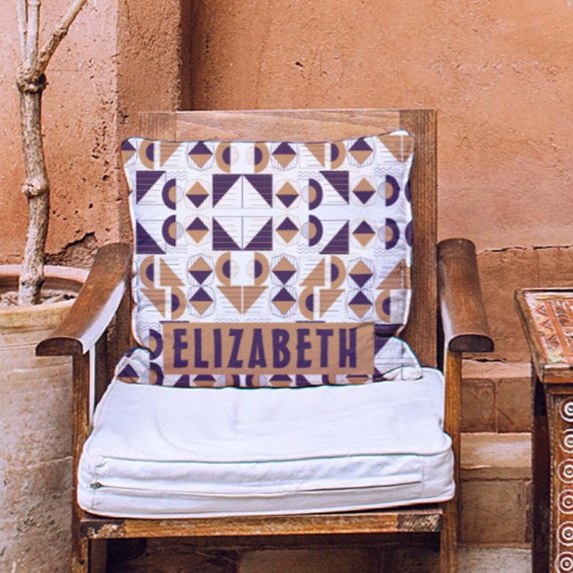 Purple and gold Aesthetic abstract Pattern Kissen (Von Creator hochgeladen)