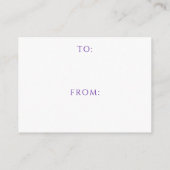 Purple and Gold Baby Shower - Display Shower Begleitkarte (Rückseite)