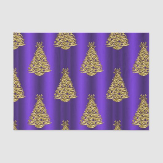 Purple and Gold Christmas  Seidenpapier (Vorderseite)