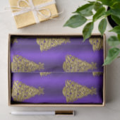 Purple and Gold Christmas  Seidenpapier (Geschenk)