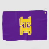 Purple and Gold College Colors Golf Towel Golfhandtuch (Horizontal)