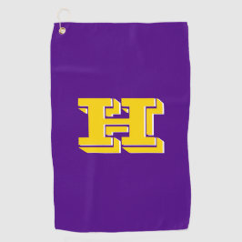 Purple and Gold College Colors Golf Towel Golfhandtuch