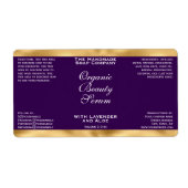 Purple and Gold Cosmetics Dropper Bottle Label (Vorne)