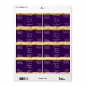 Purple and Gold Cosmetics Dropper Bottle Label (Vorne)
