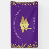Purple and Gold Graduation Banner (Vertikal)