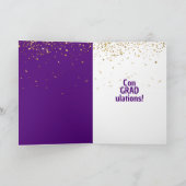 Purple and Gold Graduation Inspiration Karte (Innenseite)