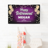 Purple and Gold Happy Retirement  Banner (Insitu)