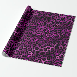 Purple and Gold Leopard Series Design 3 Geschenkpapier