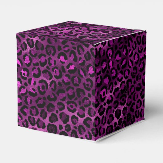Purple and Gold Leopard Series Design 3 Geschenkschachtel (Rückseite)