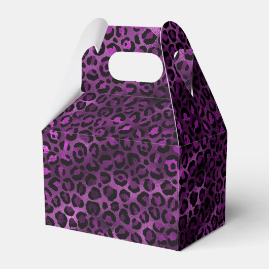 Purple and Gold Leopard Series Design 3 Geschenkschachtel (Rückseite)