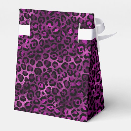 Purple and Gold Leopard Series Design 3 Geschenkschachtel (Rückseite)