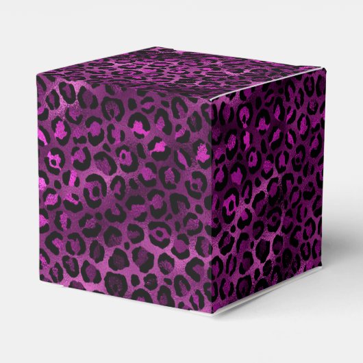 Purple and Gold Leopard Series Design 3 Geschenkschachtel (Rückseite)