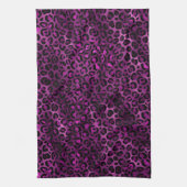 Purple and Gold Leopard Series Design 3 Geschirrtuch (Vertikal)