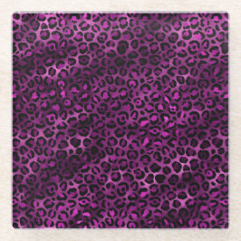 Purple and Gold Leopard Series Design 3 Glasuntersetzer