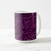 Purple and Gold Leopard Series Design 3 Kaffeetasse (VorderseiteRechts)