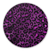Purple and Gold Leopard Series Design 3 Keramikknauf (Vorderseite)