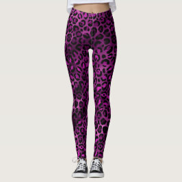 Purple and Gold Leopard Series Design 3 Leggings