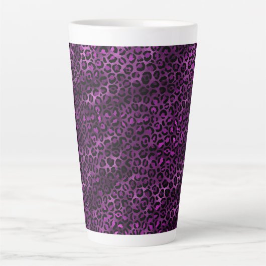 Purple and Gold Leopard Series Design 3 Milchtasse (Vorderseite)
