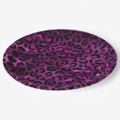 Purple and Gold Leopard Series Design 3 Pappteller (Schrägansicht)