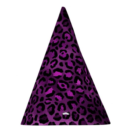 Purple and Gold Leopard Series Design 3 Partyhütchen (Rechts)