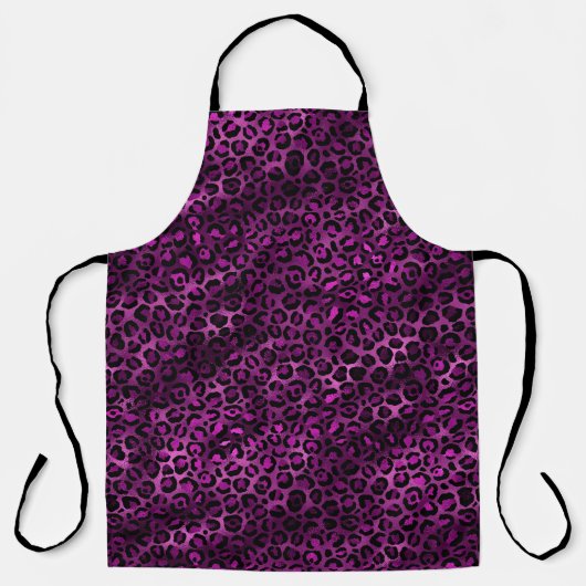Purple and Gold Leopard Series Design 3 Schürze (Vorderseite)