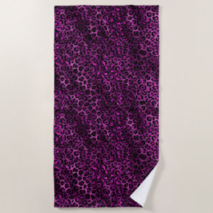 Purple and Gold Leopard Series Design 3 Strandtuch