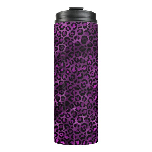 Purple and Gold Leopard Series Design 3 Thermosbecher (Vorderseite)