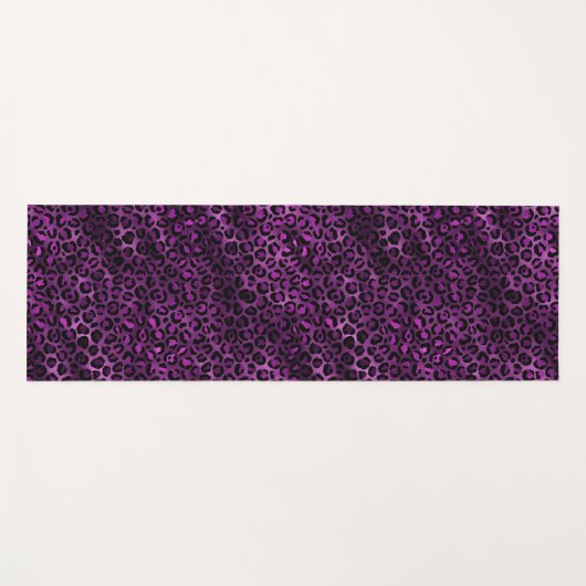 Purple and Gold Leopard Series Design 3 Yogamatte (Vorderseite (Horizontal))