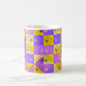Purple and gold summer floral seamless pattern kaffeetasse (Mittel)