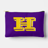 Purple and Gold Team Pride Monogram Zubehörtasche (Vorderseite)
