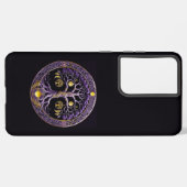 Purple and Gold Tree of Life Mandala Samsung Galaxy Hülle (Rückseite (Horizontal))