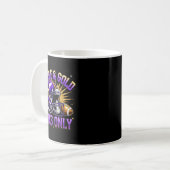 Purple And Gold Vibes Only Football Fan Gift  Kaffeetasse (Vorderseite Links)