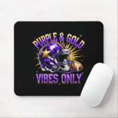 Purple And Gold Vibes Only Football Fan Gift  Mousepad (Mit Mouse)