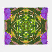PURPLE AND GREEN ABSTRACT DRAWING. SAMER BRASIL. 4 FLEECEDECKE (Vorderseite (Horizontal))