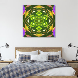 PURPLE AND GREEN ABSTRACT DRAWING. SAMER BRASIL. 4 LEINWANDDRUCK