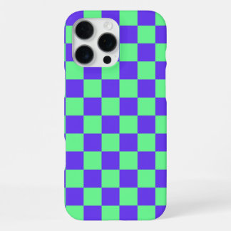 Purple and Green Checkerboard Pattern iPhone 16 Pro Max Hülle