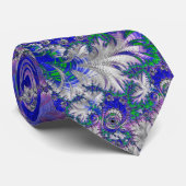 Purple and Green Fractal Krawatte (Gerollt)