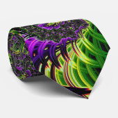 Purple and Green Spiral Krawatte (Gerollt)