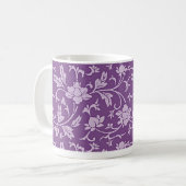 Purple and lavender floral pattern kaffeetasse (Vorderseite Links)
