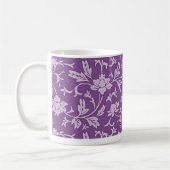 Purple and lavender floral pattern kaffeetasse (Links)